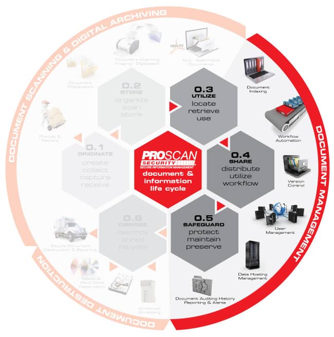 PROSCAN Solutions Document and Information Lifecycle Infographic