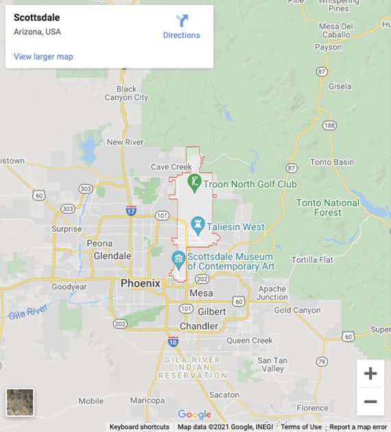 Scottsdale map