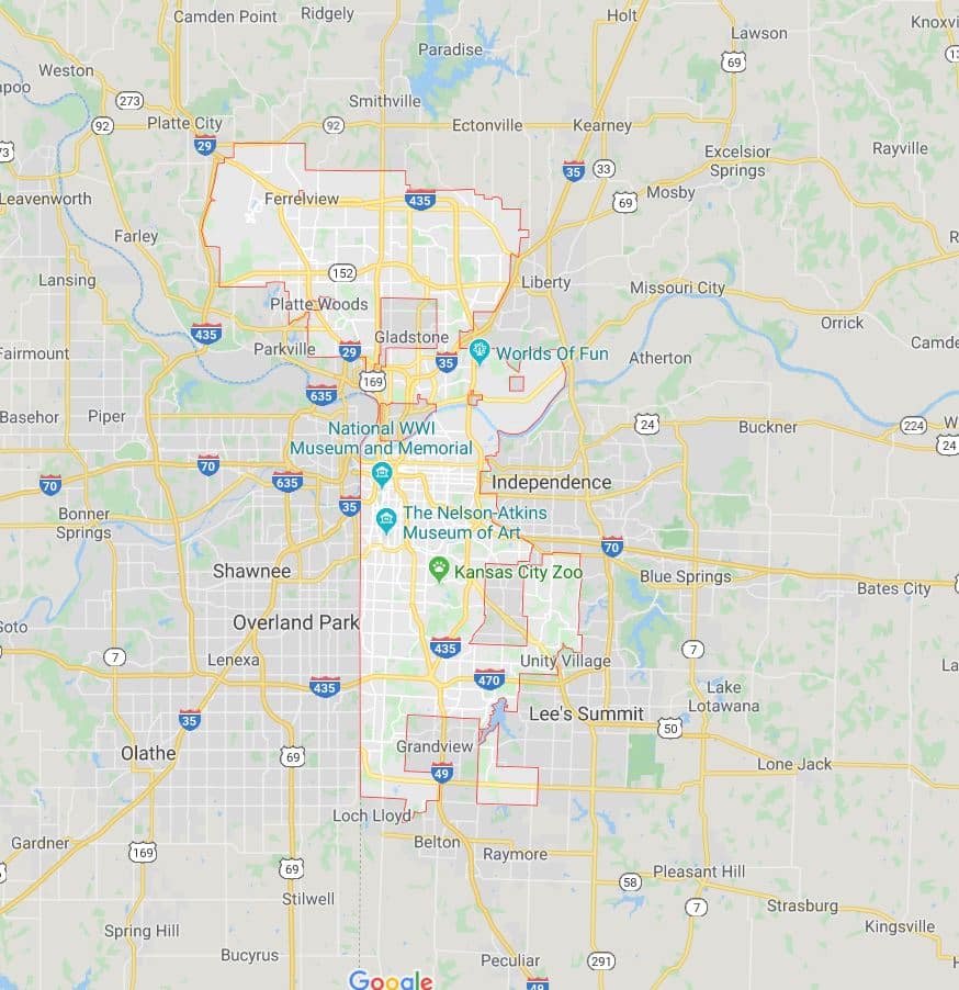 Kansas City coverage map