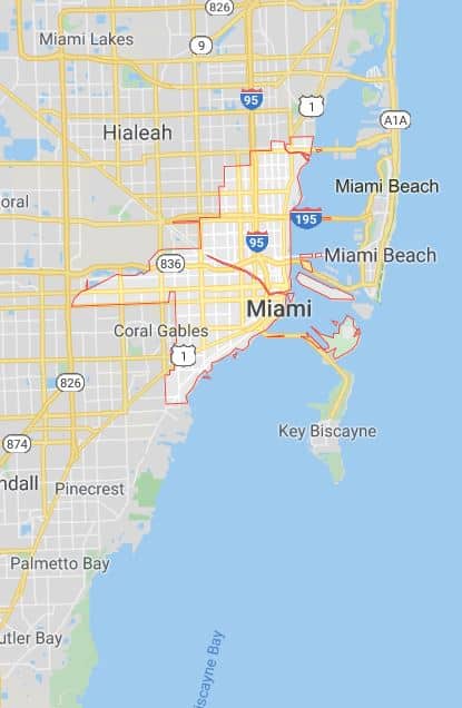 Miami coverage map