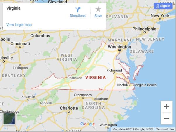 Northern Virginia coverage map