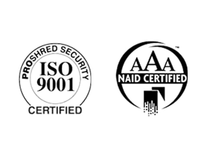 ISO 9001 Certified & AAA NAID Certified