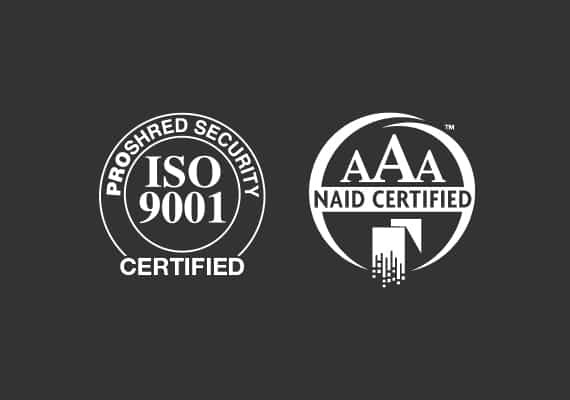 ISO 9001 & NAID AAA Certified