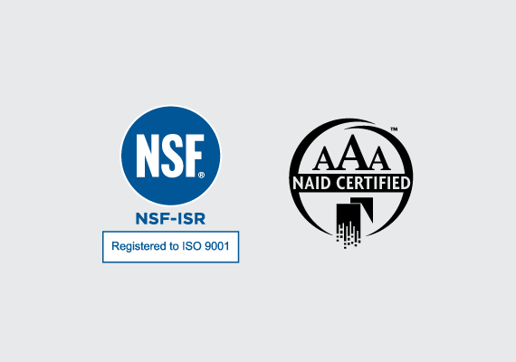 NAID AAA & ISO 9001 Symbols