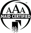 NAID AAA Certification logo in black and grey