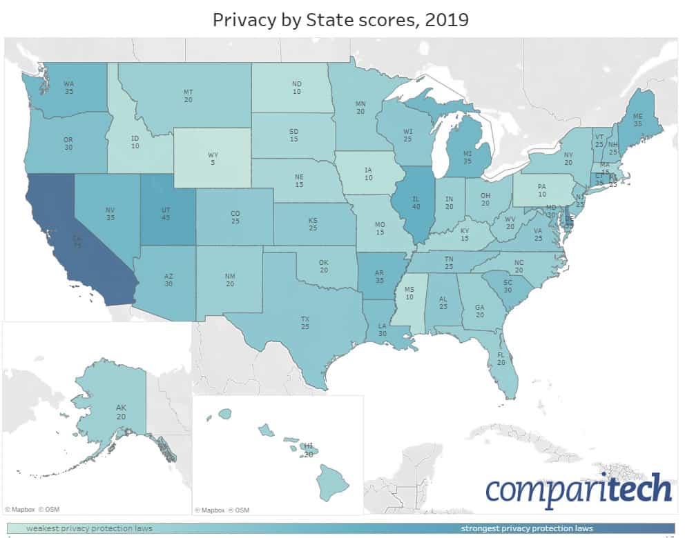Best state online privacy laws