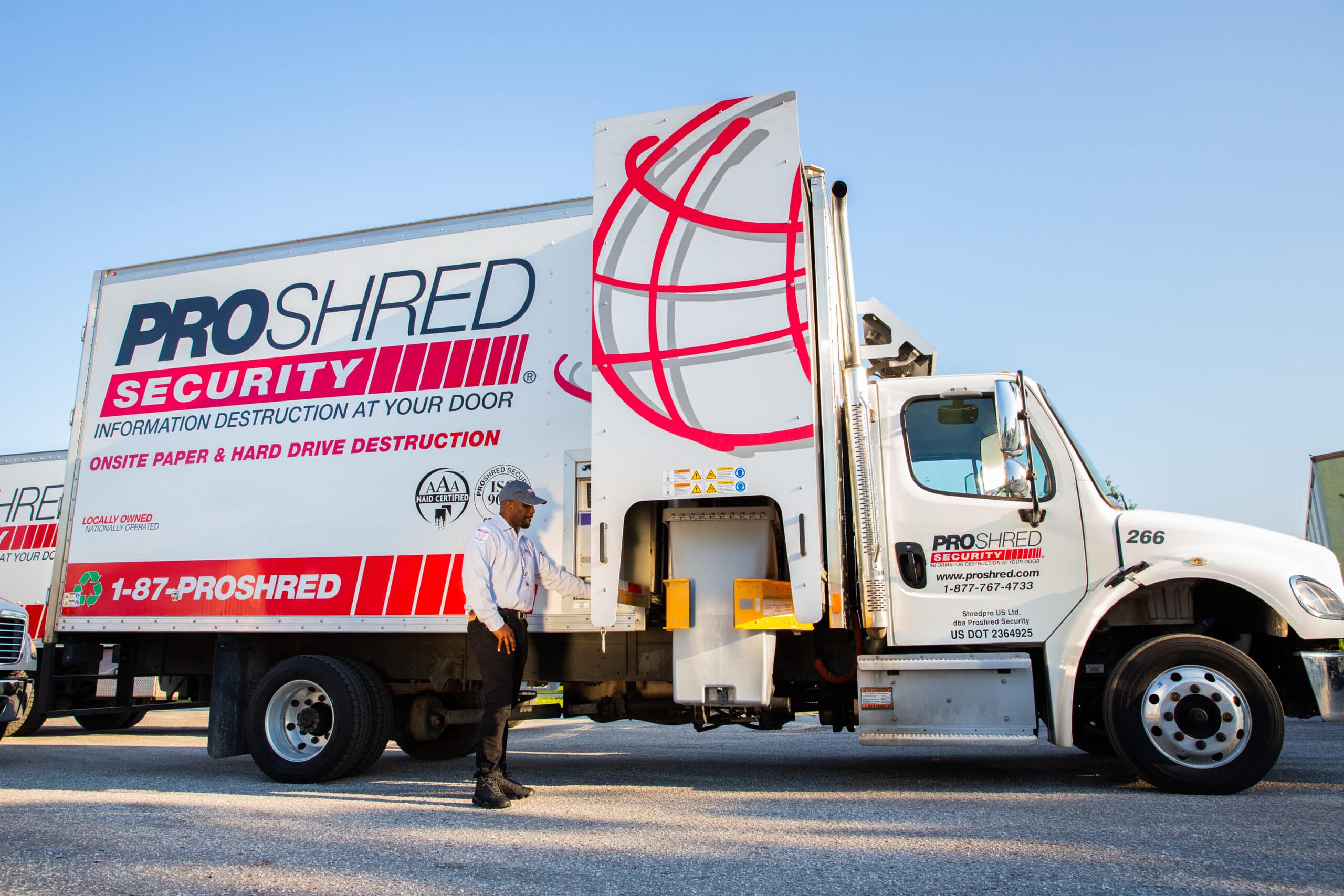 PROSHRED employee at a shredding event