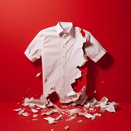 White t-shirt being destroyed - showcasing how Proshred product destruction services can help you